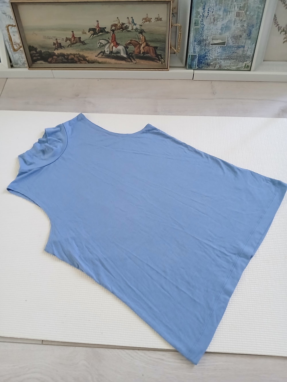 Sky Blue Kit & Ace turtleneck sleeveless top, Viscosa, M-L, like new
